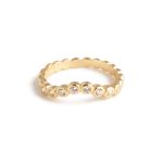 Asymmetric Weding Ring Silver 925 18K Gold Plated with Zircon